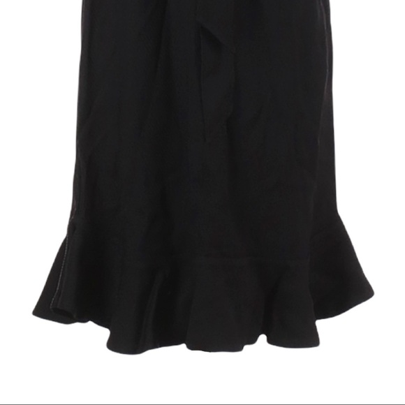 Tufi Duek Little Black Dress US 6 Sleeveless Ruffle V-Neck Mini Cocktail Prom - Picture 6 of 9